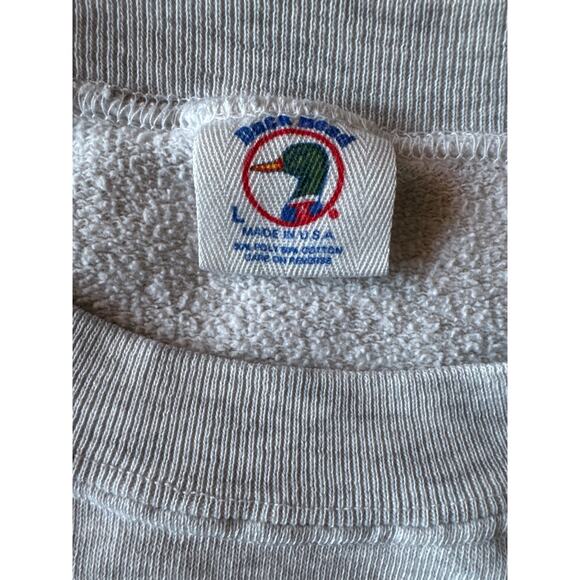 Vintage Duck Head USA Made Women’s L Cropped Heather Gray Crewneck Sweatshirt - Picture 2 of 8